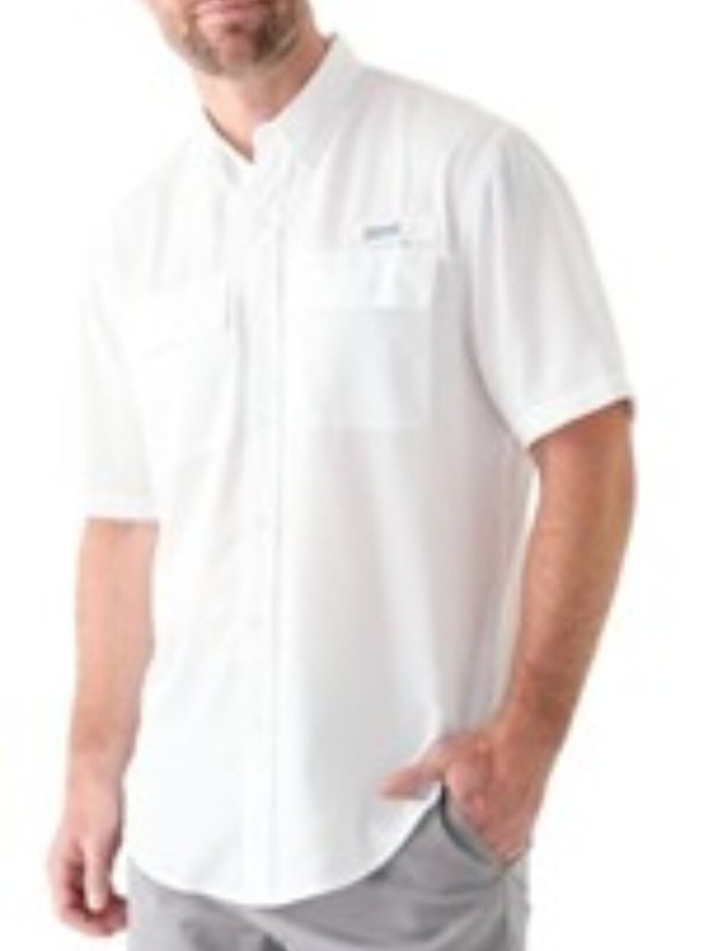Ocean + Coast® Men's Short Sleeve Solid Fishing Shirt